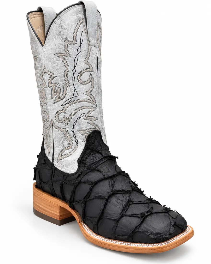 Bota Masculina Couro de Pirarucu Black Premium – Exclusividade e Sofisticação Artesanal — miniatura 2