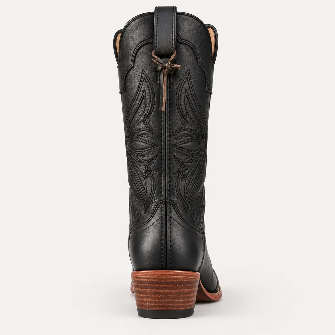 Bota Country Feminina Preta em Couro – Estilo Western Premium — miniatura 3