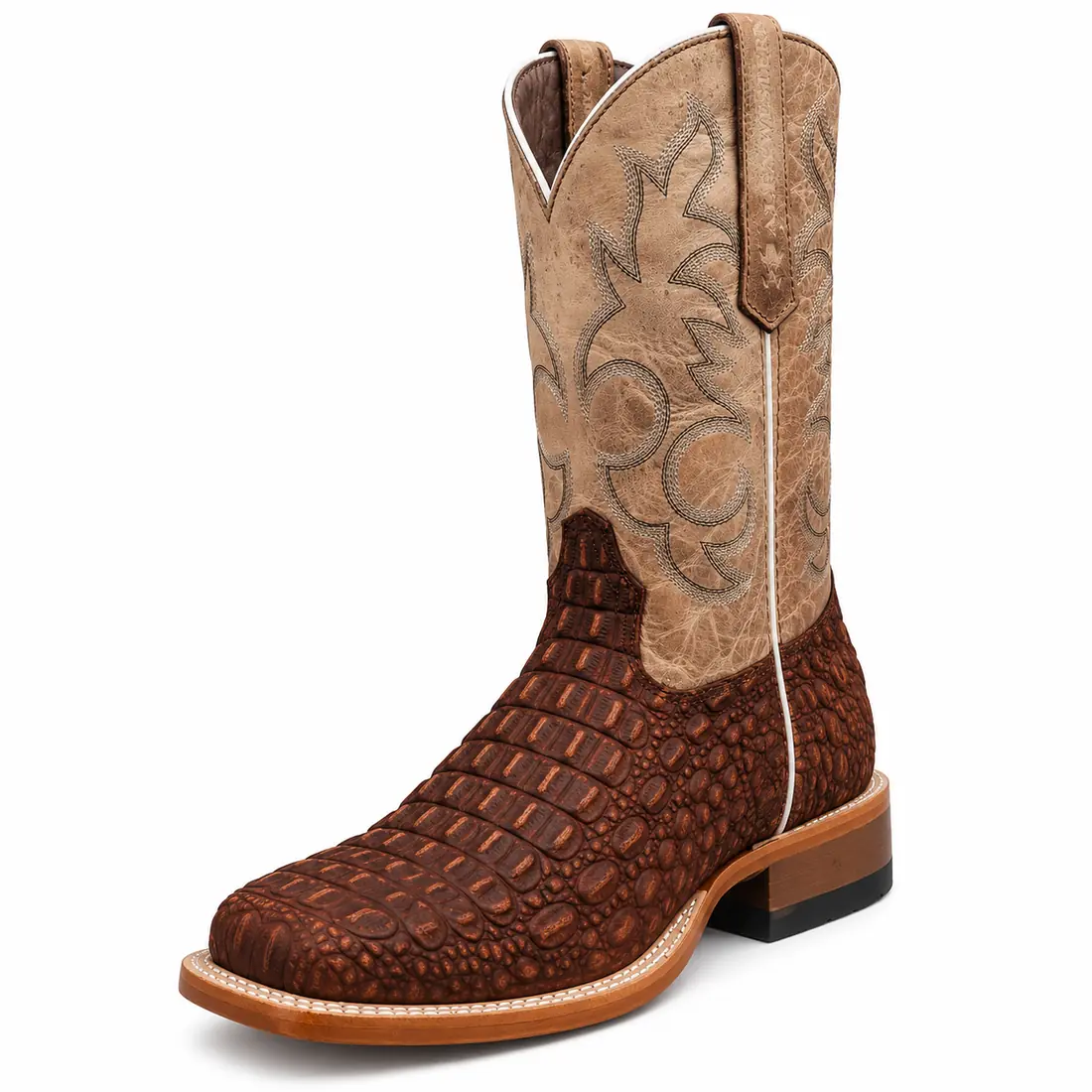 Bota Country Masculina Western em Couro de Caiman Legítimo – Exclusividade, Luxo e Tradição Cowboy — miniatura 3