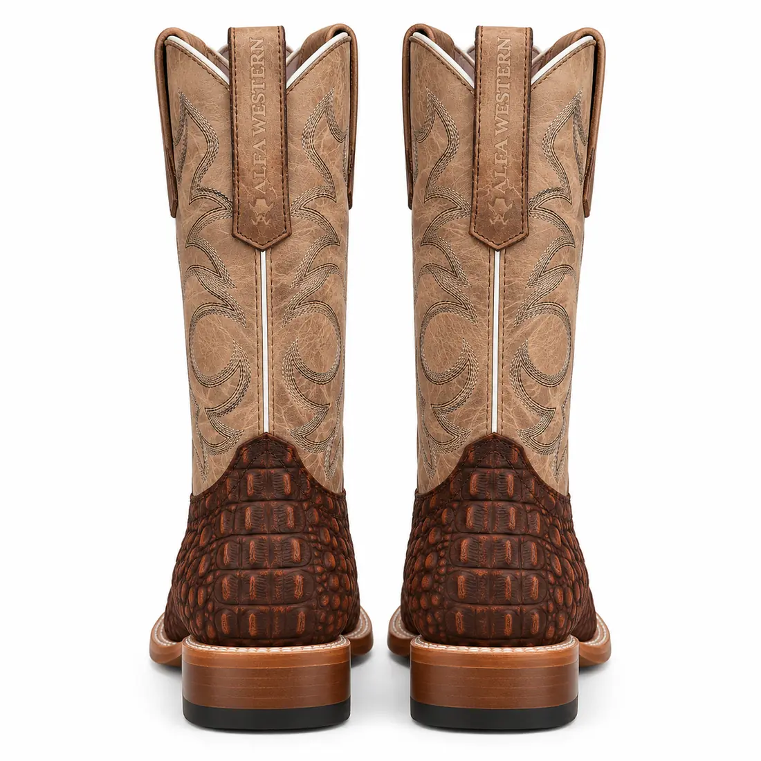 Bota Country Masculina Western em Couro de Caiman Legítimo – Exclusividade, Luxo e Tradição Cowboy — miniatura 2
