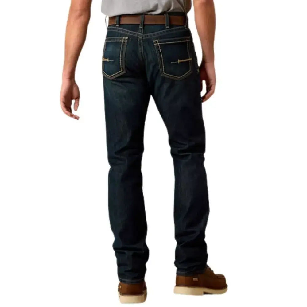 Calça Country De Homem Bruto Original Ariat Jeans Grosso Azul índigo — miniatura 4