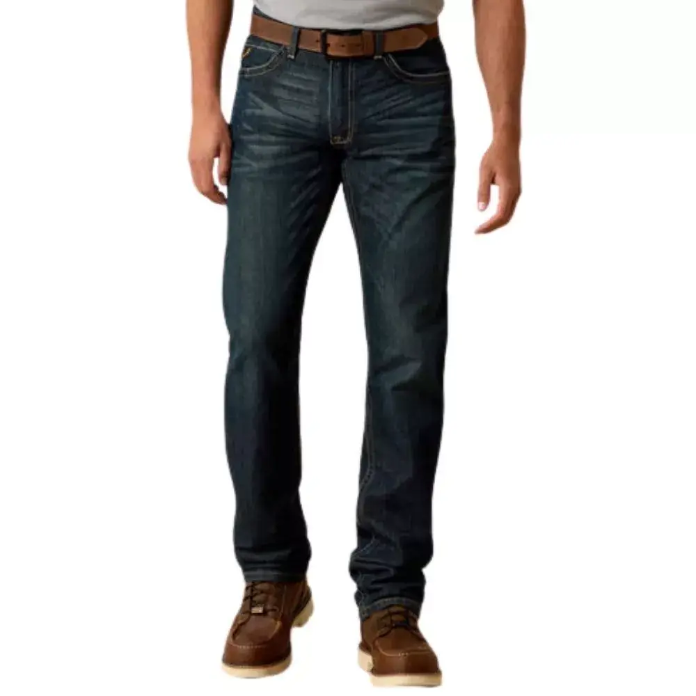 Calça Country De Homem Bruto Original Ariat Jeans Grosso Azul índigo — miniatura 5