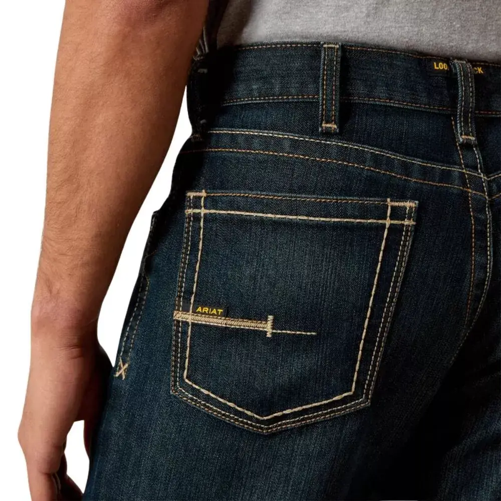 Calça Country De Homem Bruto Original Ariat Jeans Grosso Azul índigo — miniatura 7
