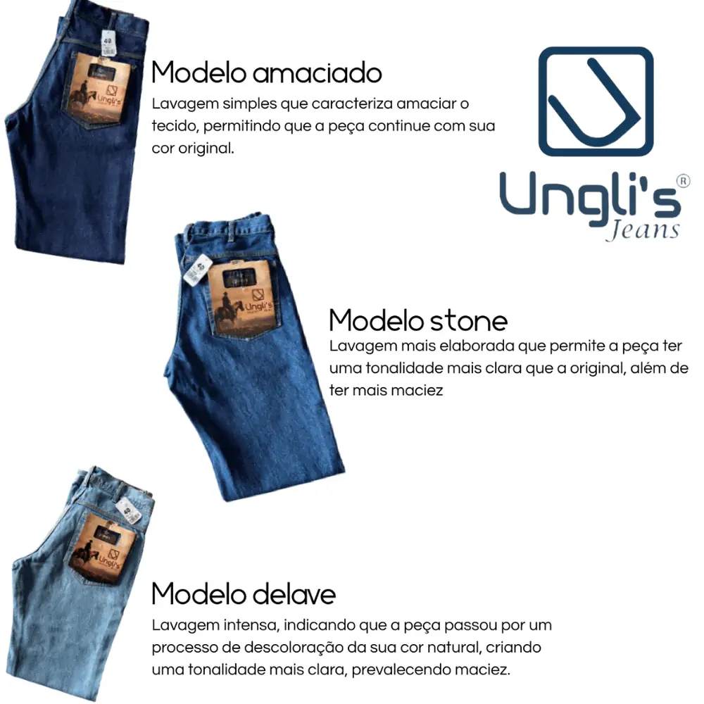 Kit 3 Calças Jeans Country Masculinas 100% Algodão — miniatura 7