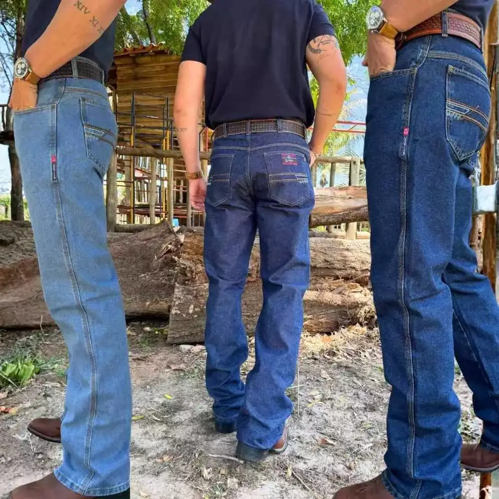 Kit 3 Calças Jeans Country Masculinas 100% Algodão — miniatura 8