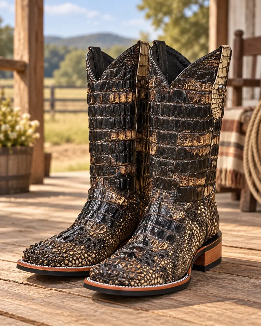 BOTA WESTERN CROCO PREMIUM EXÓTICA — EDIÇÃO LUXO — miniatura 2